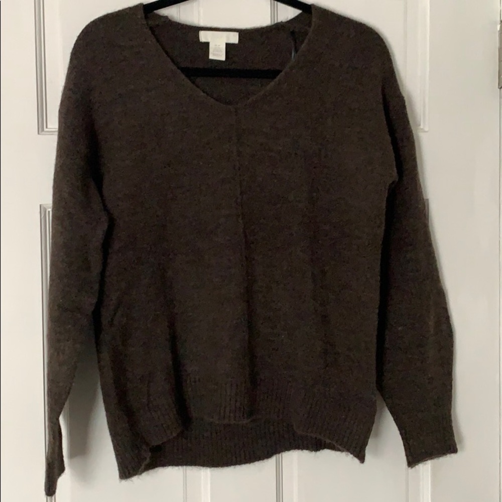 H&M Chocolate Brown v-neck sweater